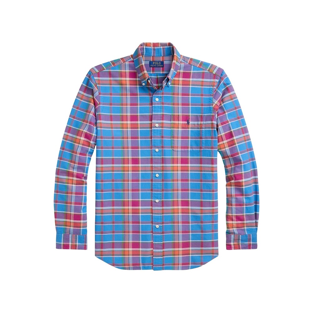 Polo Ralph Lauren Plaid Shirt Blue Multi Large New With Tags